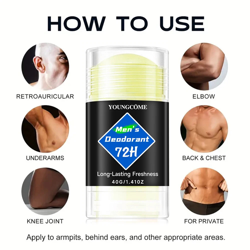 YOUNGCOME Men's Antiperspirant Deodorant Stick 40g – 1 or 6 Pack Antiperspirant Deodorant Oasis Select