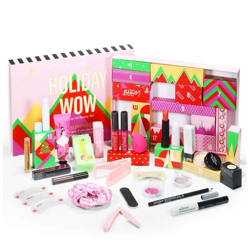 Christmas Advent Calendar Makeup Gift Box Set for Women Advent Calendar Makeup Set Oasis Select