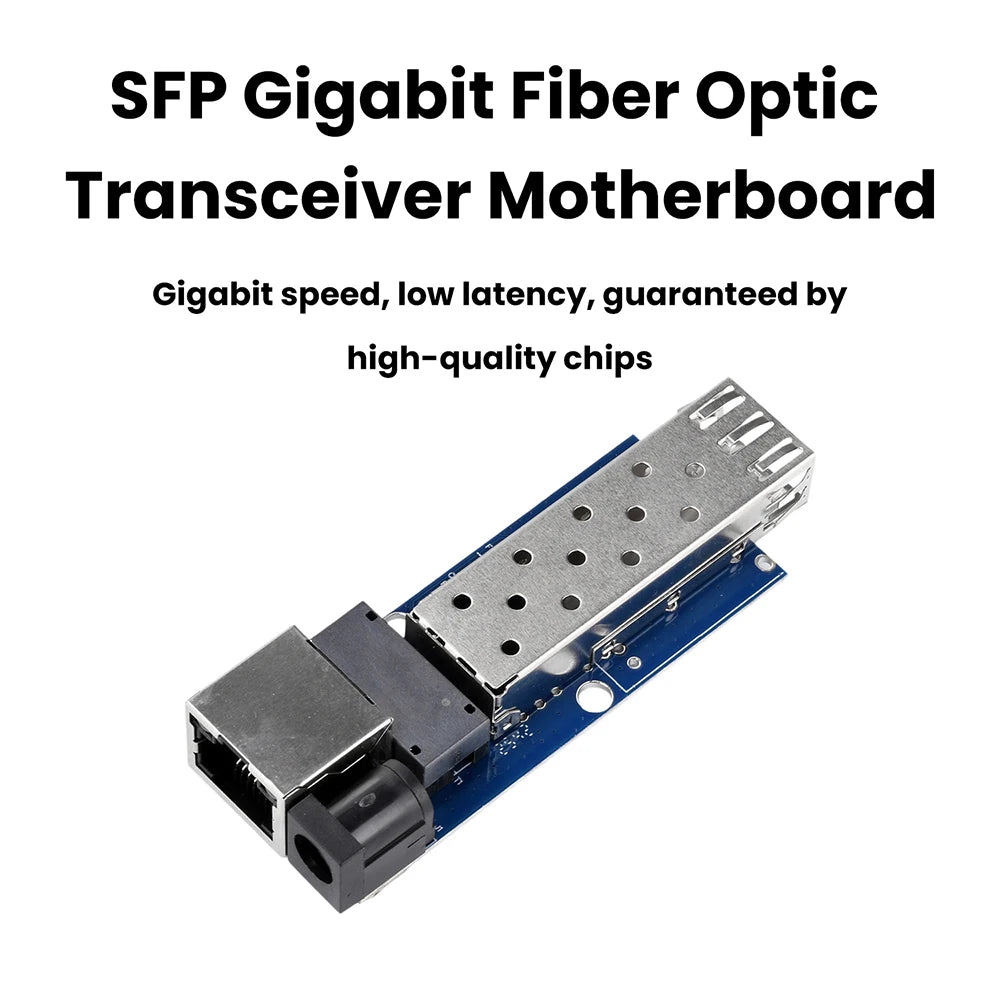 DC 5-12V RJ45 Ethernet SFP Gigabit Fiber Optic Transceiver Motherboard Optoelectronic Conversion Motherboard Oasis Select