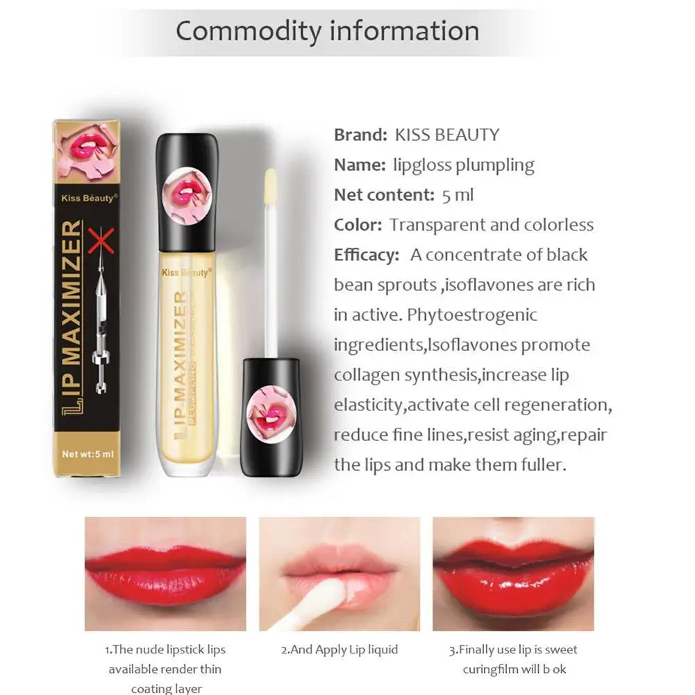 Clear Lip Plumping Gloss & Oil – Moisturizing, Long-Lasting Lip Plumping Gloss Oasis Select