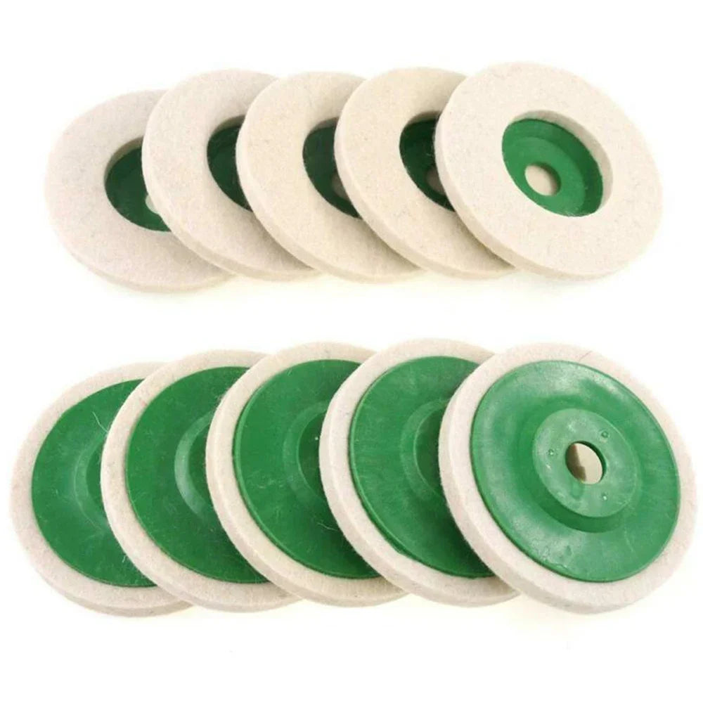 Wool Buffing Polishing Pads 4" Angle Grinder Discs – 3 or 10-Pack Polishing Buffing Pads Oasis Select