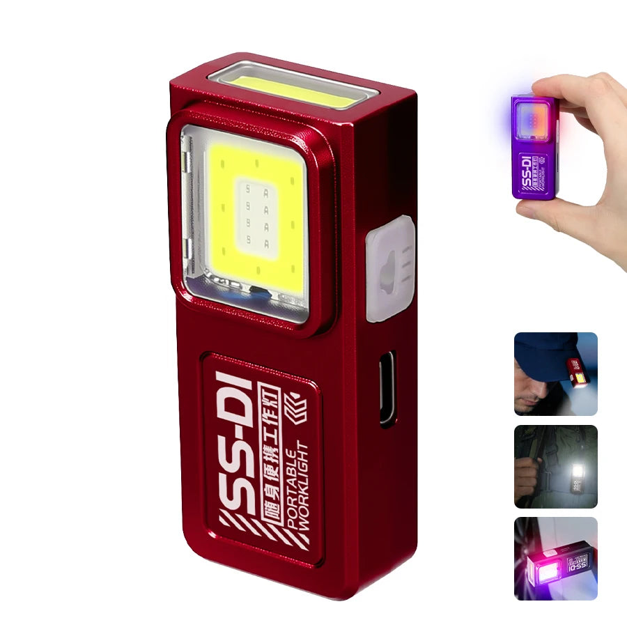 Mini USB-C Rechargeable LED Flashlight | COB, Magnetic, IPX4