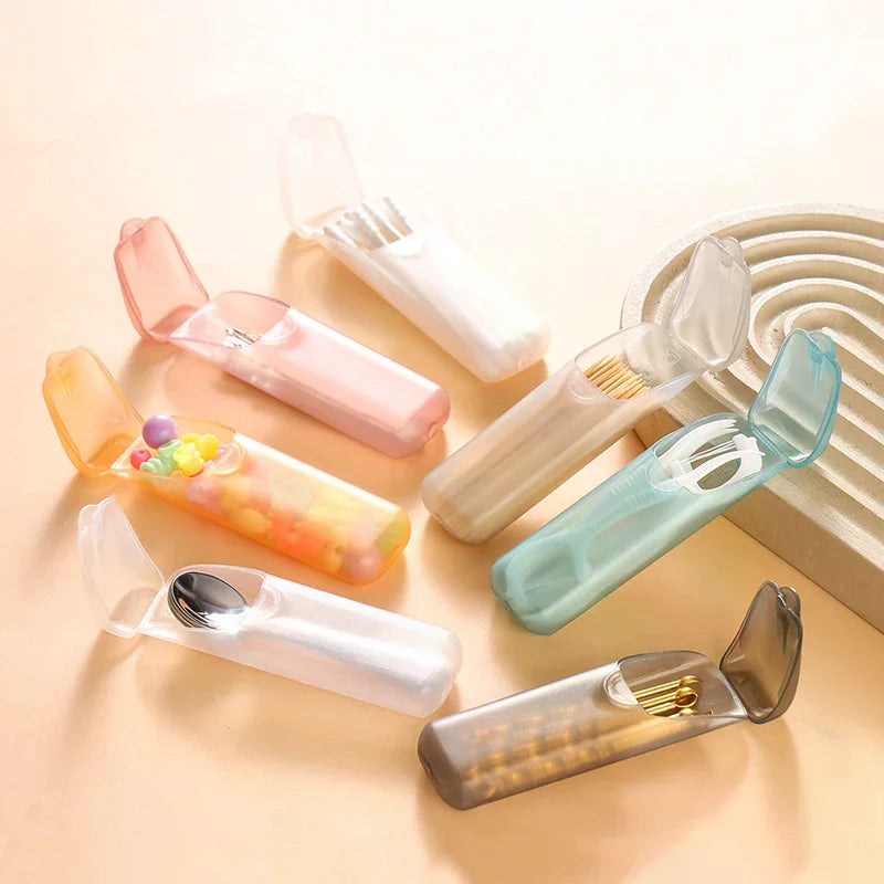 Mini Toothpick Storage Boxes Toothpick Holder With Lid Home Kitchen Dining Table Hotel Restaurant Portable Small Toothpick Case Oasis Select
