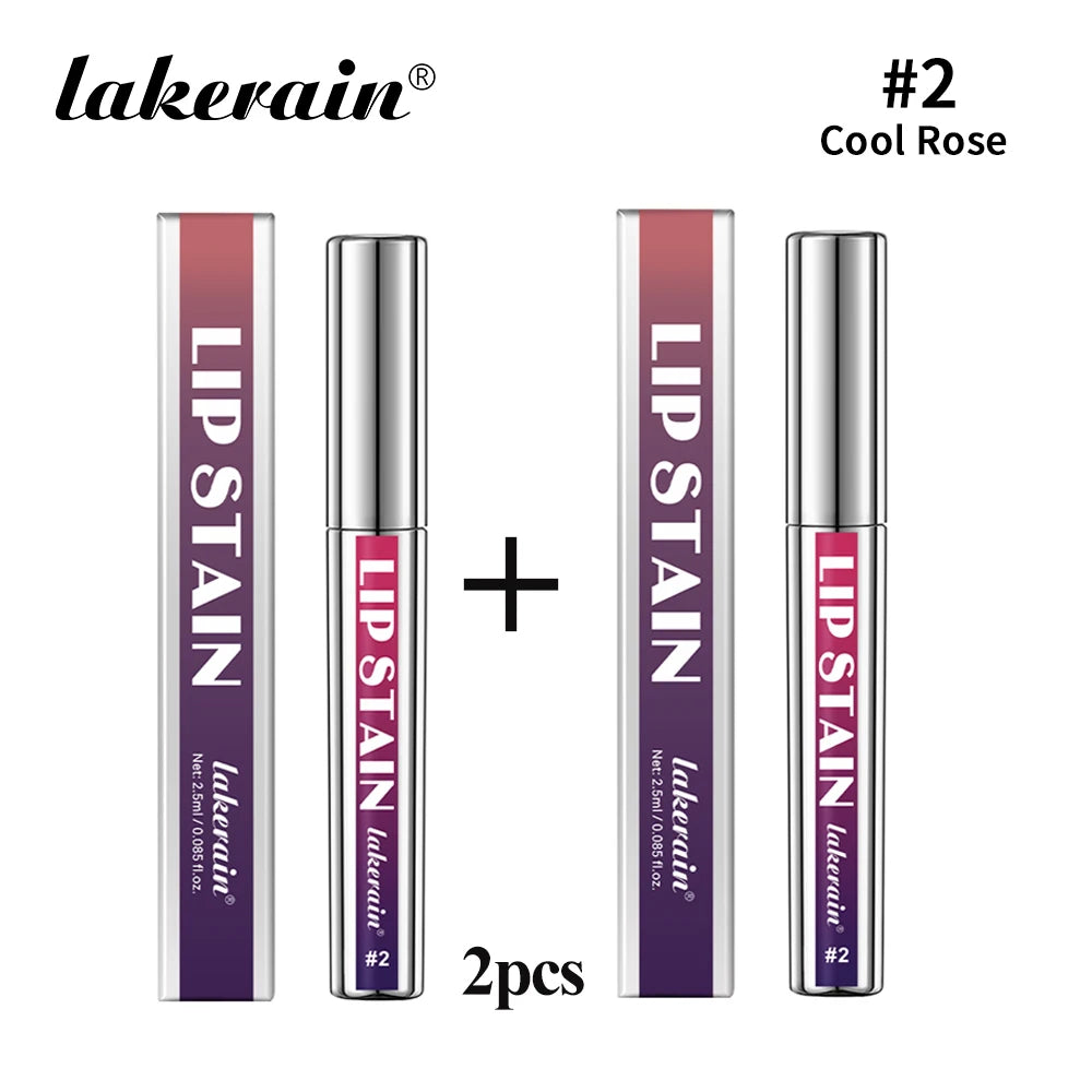 Peel Off Lip Stain Reveal Long Lasting Waterproof Pink Lip Tint Transfer Proof Non-stick Cup Natural Lip Stain Women's Cosmetics Oasis Select Cool Rose x2