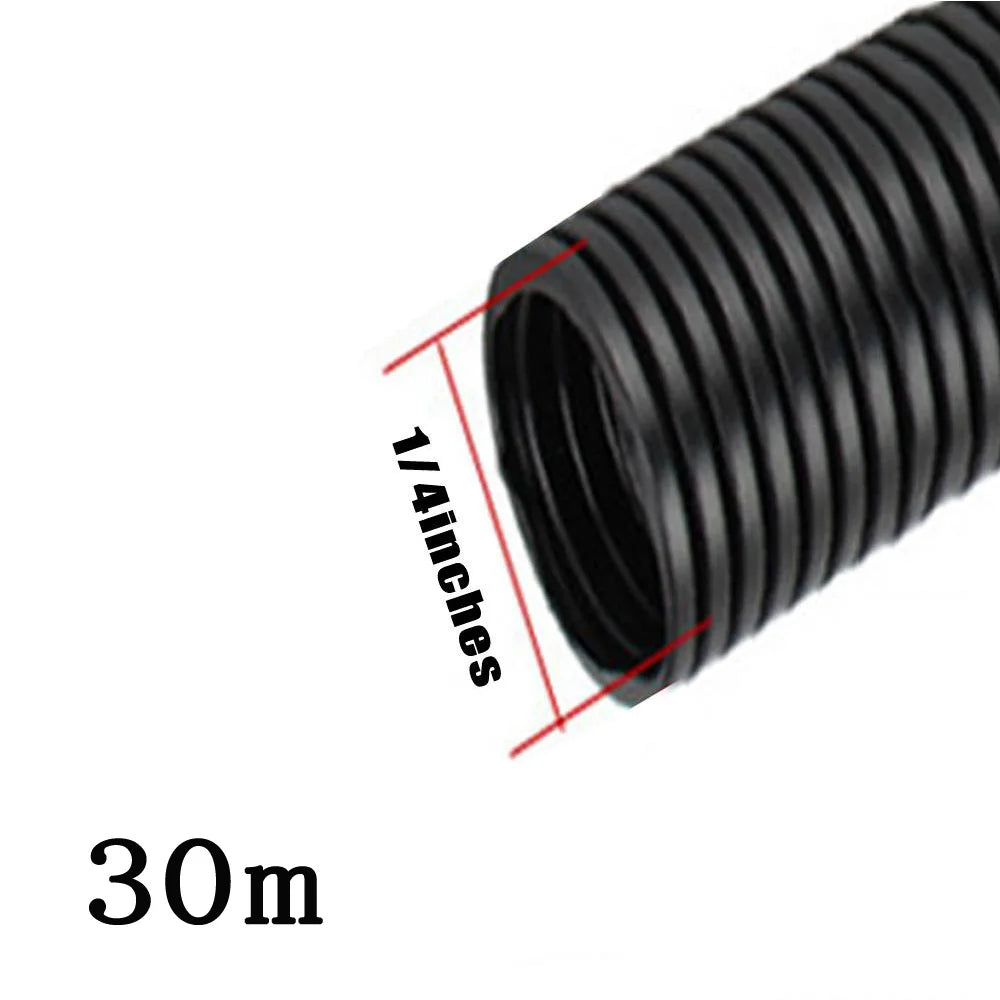 1/4" 3/8" Corrugated Pipe PP Insulated Threading Hose Plastic Corrugated Pipe Protective Sleeve 30m Cable Protector Oasis Select
