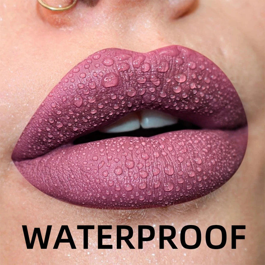 MCD 19-Shade Matte Velvet Liquid Lipstick – Waterproof Lip Glaze