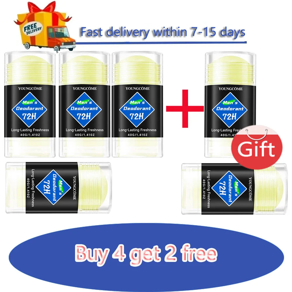YOUNGCOME Men's Antiperspirant Deodorant Stick 40g – 1 or 6 Pack Antiperspirant Deodorant Oasis Select Set-40g-6pcs
