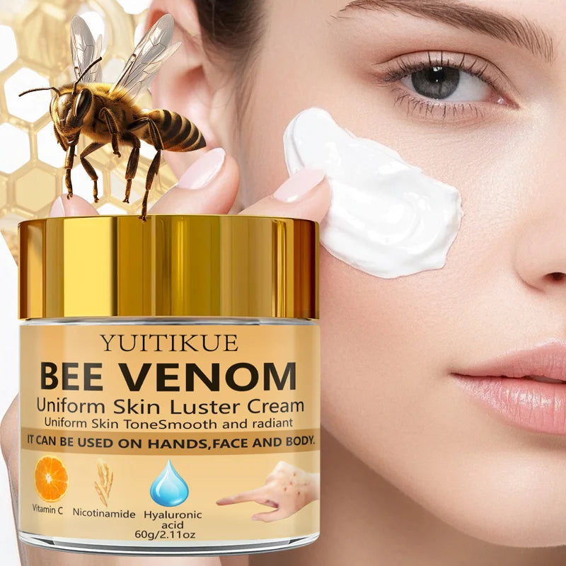 YUITIKUE Bee Venom Cream For Face Hands Body Brighten Even Tone Hydrate Fade Dark Spots Daily Skincare Oasis Select