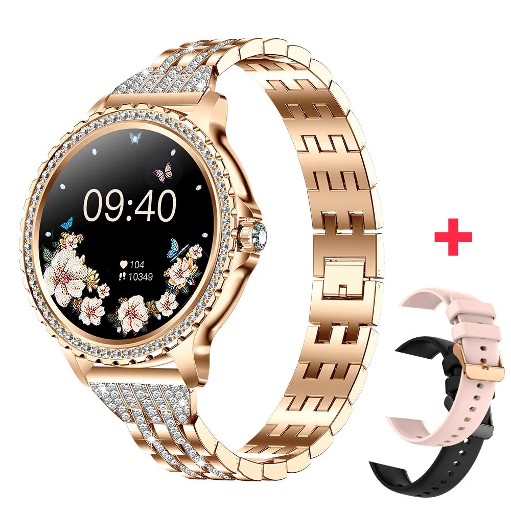 2025 New Blue Tooth Call Woman Smart Watch Man Sports Fitness Bracelet Waterproof Body Temperature Smartwatch For Android IOS Oasis Select GD3MXI A 2