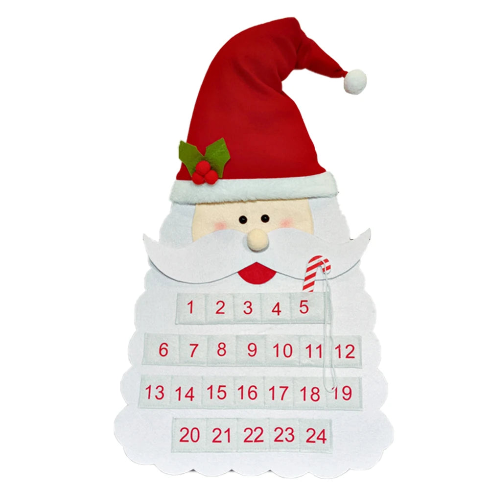 Christmas Party Felt Christmas Calendar Christmas Tree Decor Advent Calendar As Show Long-lasting Use Comfortable Cloth Material Oasis Select A China Mainland