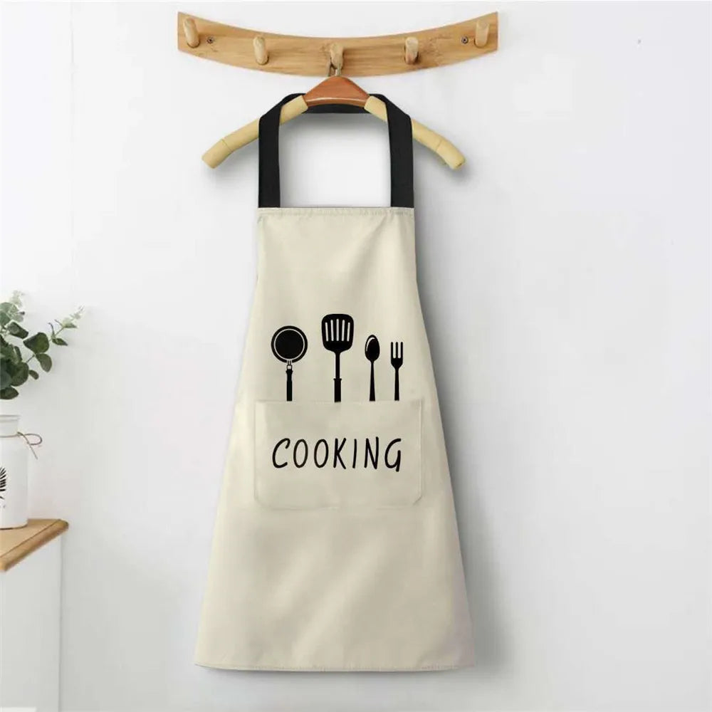 Cute Flower Kitchen Household Oil-Proof Cooking Apron For Women Children Men Kitchen Waterproof Adult Coffee Baking Accessories Oasis Select C CHINA