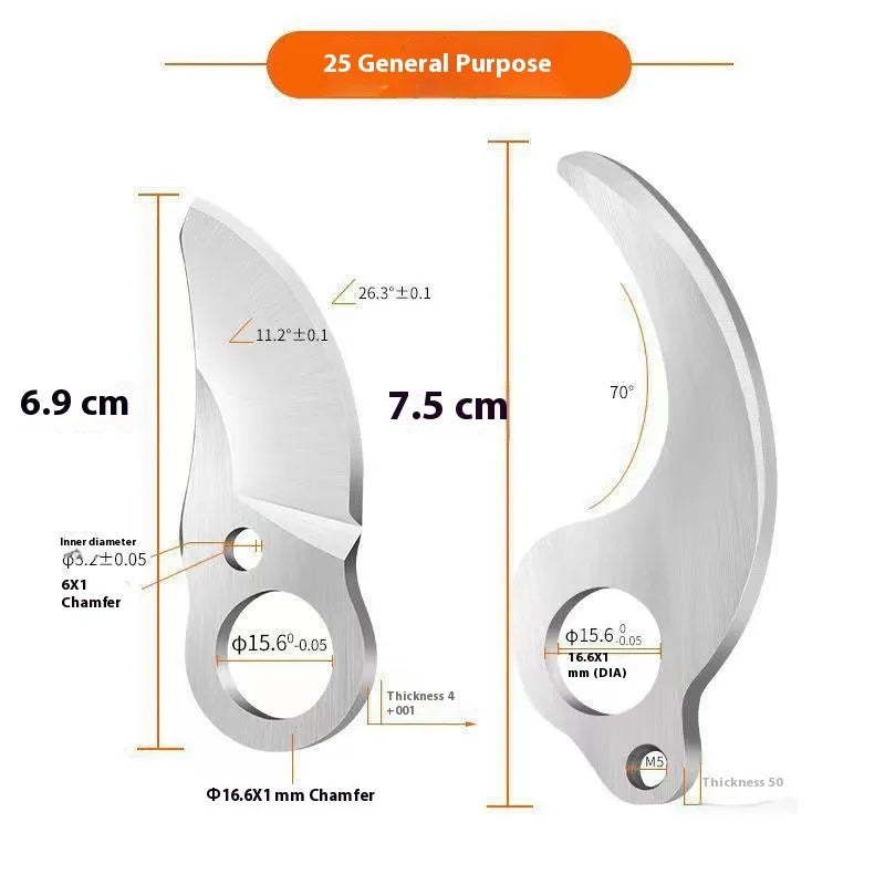 2.5 Cutting Diameter Spare Electric SK5 Scissor Blade for Woxr/Makita Electric Garden Shears As A Replacement Blade Oasis Select