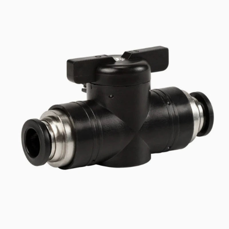 Black White BUC-4mm/6mm/8mm/10mm/12mm Pneumatic Switch Quick Insertion PU Air Pipe Joint Hand Valve Current Limit Air Valve Ball Oasis Select