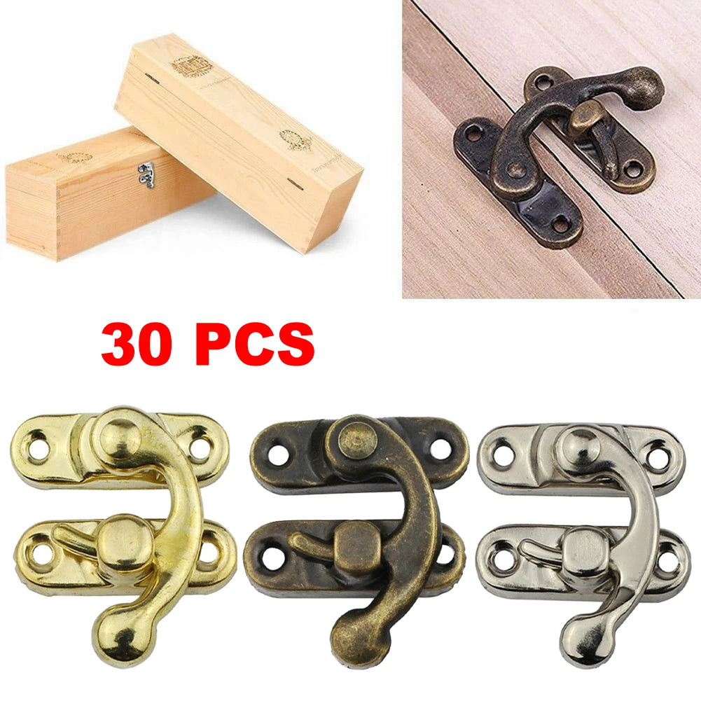 30-Pack Toggle Hasp Latch Clasps for Wooden Boxes – Gold, Bronze Box Hasp Latches Oasis Select
