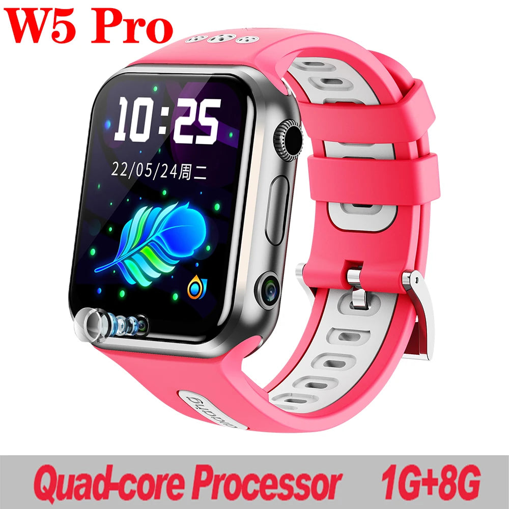 4G Smart Watch Kids GPS Positioning Dual Camera Smartwatch Student Clock Wifi Internet Boy Girl Video Calls 1+8/2+16 SIM Card Oasis Select W5Pro-SVPIS-8G standard
