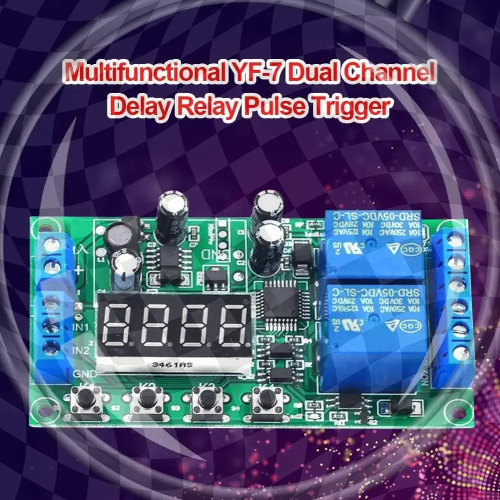ALLOYSEED YF-7 Dual-Channel Delay Relay Module – 32 Functions Delay Relay Module Oasis Select United States