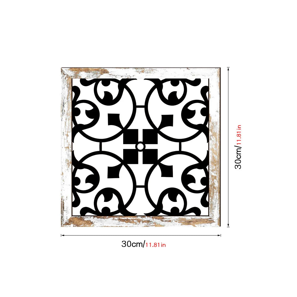 Wooden hollowed out UV printed wood grain home wall decoration can be pasted with living room and bedroom murals room decor Oasis Select MZ433-B 30cm x 30cm