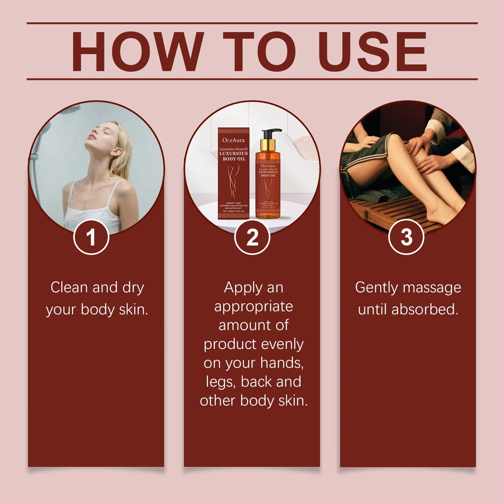 OceAura Firming Body Oil – Skin Tightening & Anti-Cellulite Firming Body Oil Oasis Select