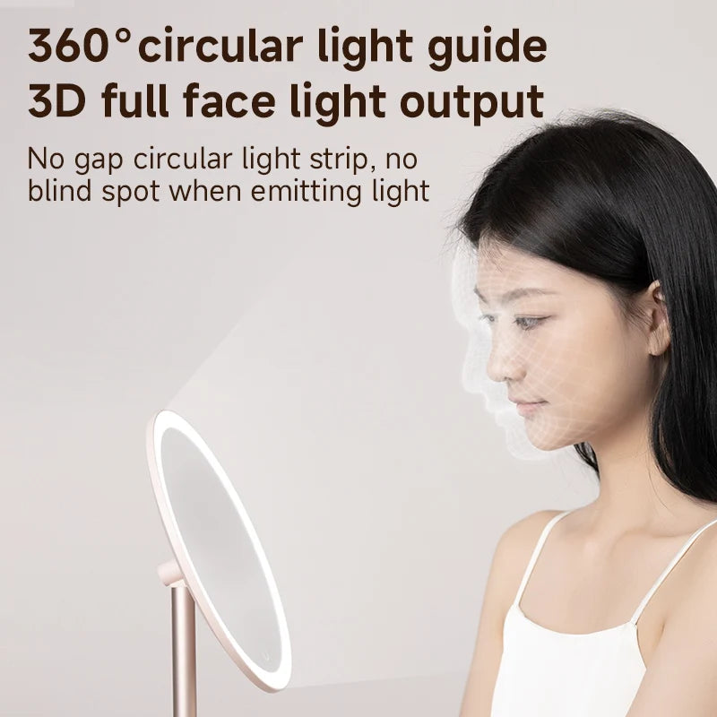 DOCO Makeup Mirror Desktop Adjustable LED Light High Quanlity Metal Texture Perfect for Gift Giving Oasis Select