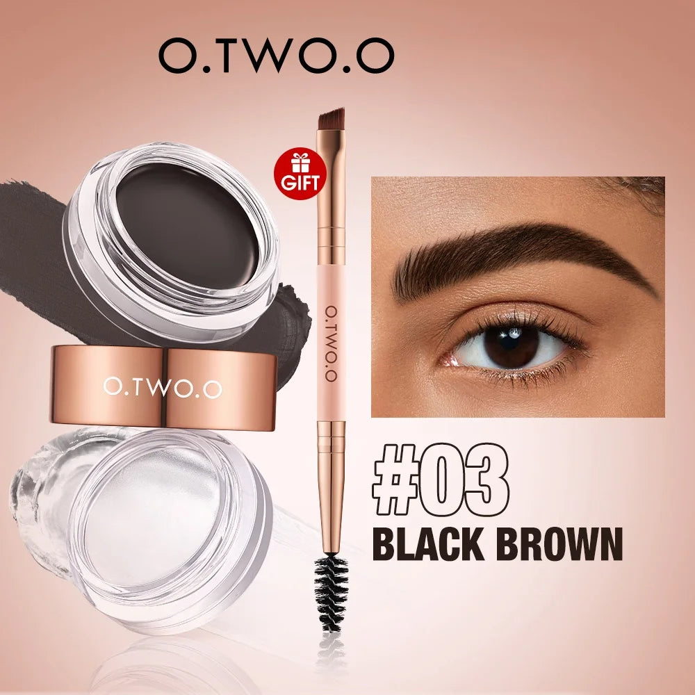 O.TWO.O 2-in-1 Eyebrow Pomade Brow Gel Wax – Waterproof