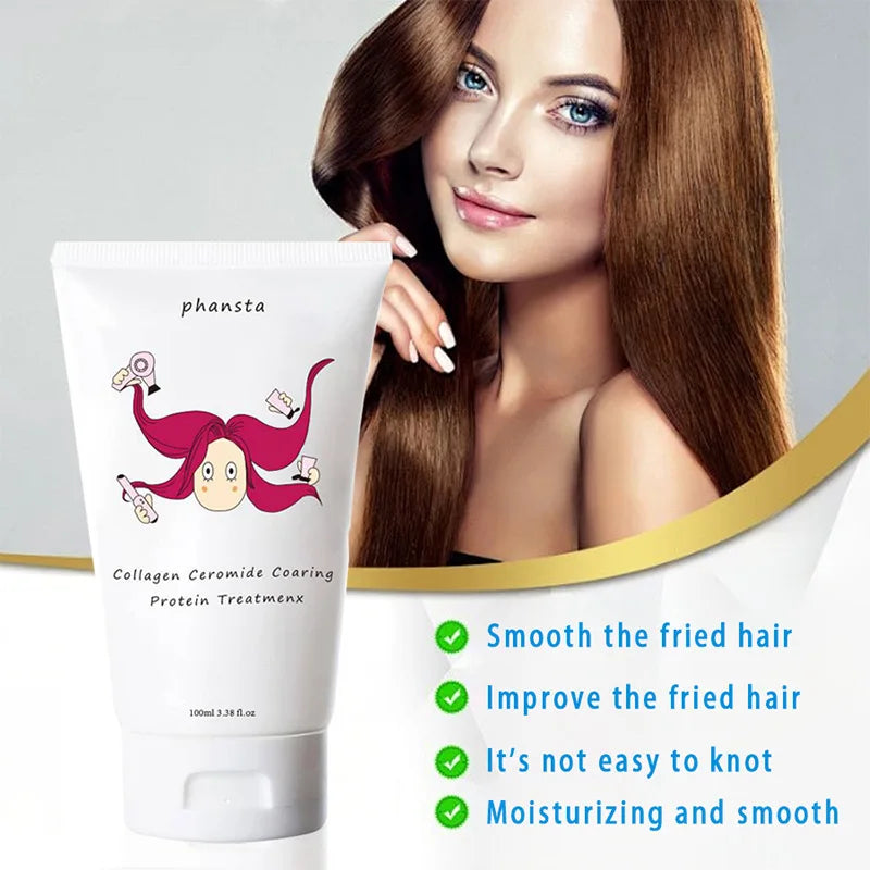Collagen Hair Mask Coaring Protein Treatmenx Head & Shoulder Shampoo Conditioner Repair Dry Fizzy Thin Hair Mask Hair Supplies Oasis Select