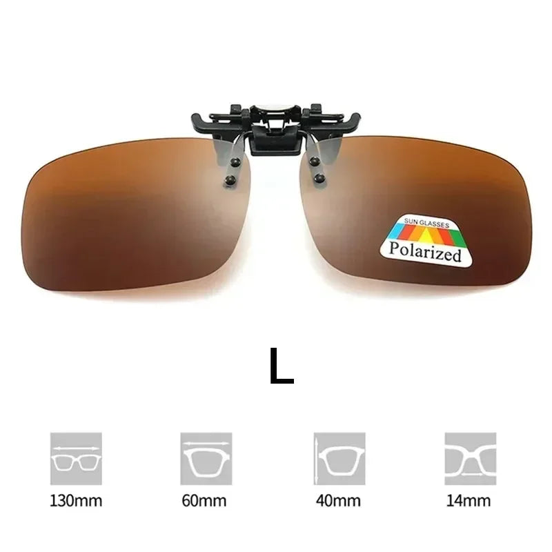 1 2 Polarized Sunglasses Clip Driving Night Vision Glasses UV400