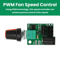 2-Channel 4-Wire Fan Speed Controller DC 12V 5A PWM Fan Speed Control Manual Potentiometer Speed Adjustment Oasis Select Default Title