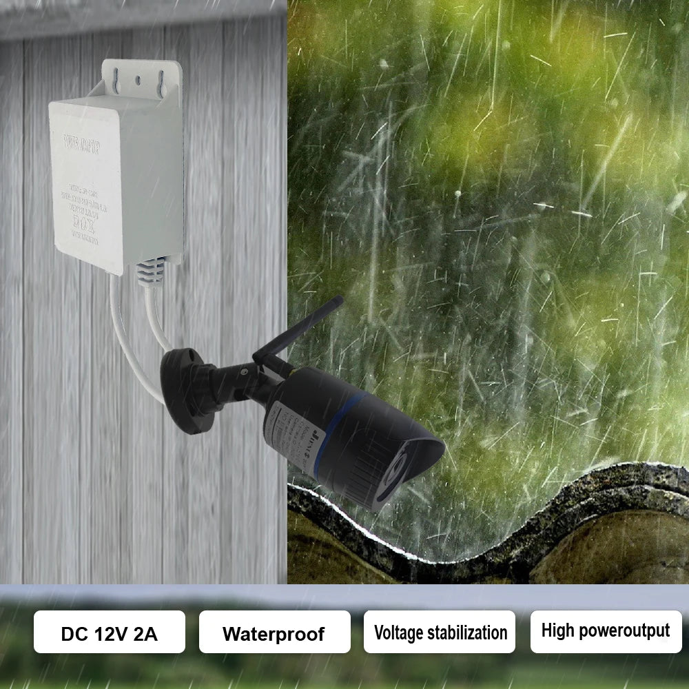 Waterproof DC12V 2A EU US Power Adapter Supply For CCTV Security Surveillance AHD Camera NVR DVR Input AC100V-240V 5.5mm*2.1mm Oasis Select