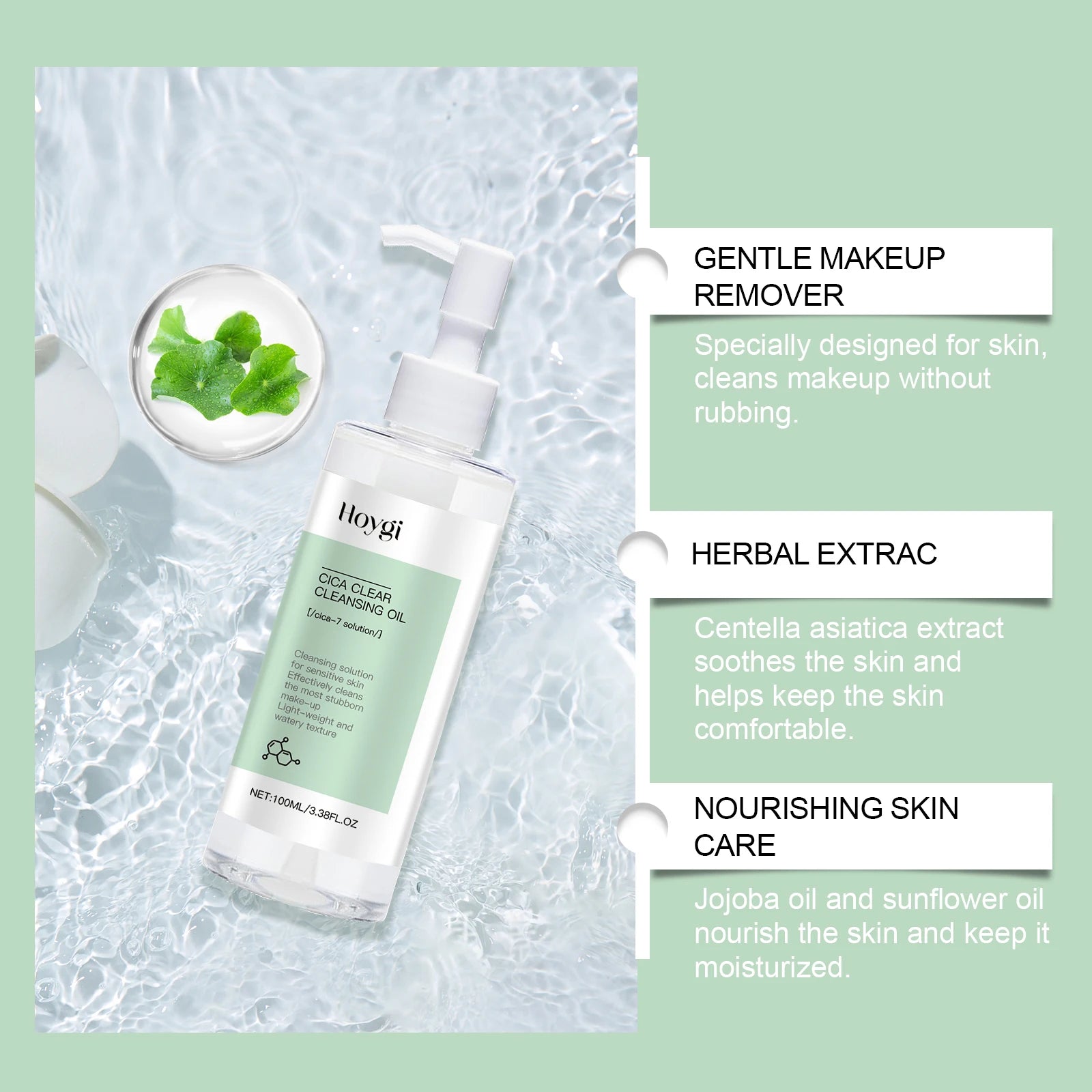 Eelhoe Cica Cleansing Oil – Makeup Remover & Pore Cleanser Facial Cleansing Oil Oasis Select