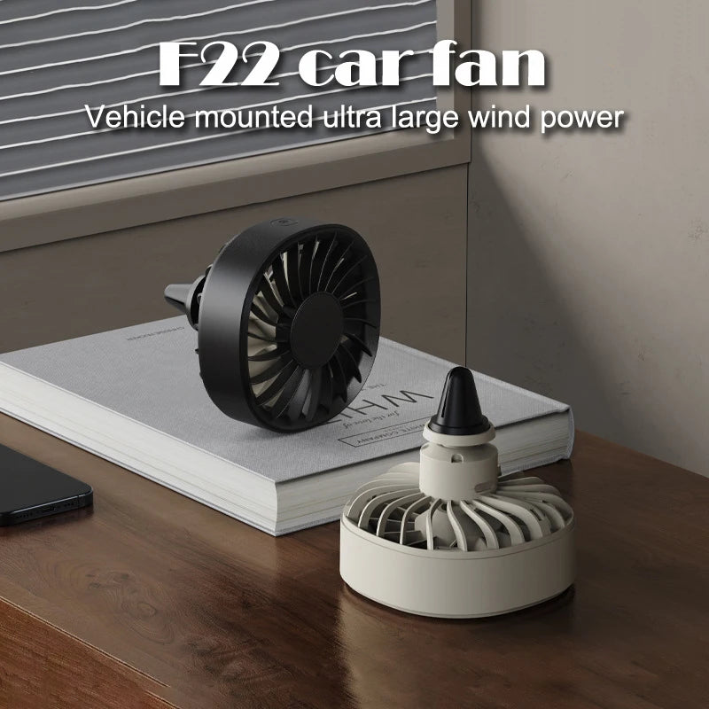Powerful Cooling Solution; USB Car Vent Fan with Adjustable Speeds and Light; Ideal for Rear Seat Heat Dissipation Oasis Select