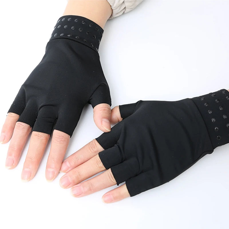 Magnetic Gloves Arthritis Treatment Compression Support Therapy Joint Pressure Non-slip Oasis Select black