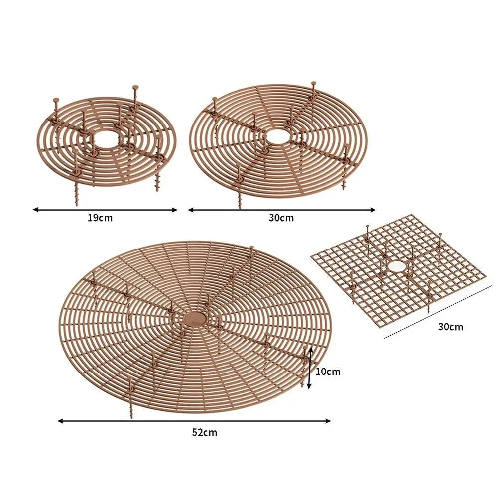 Cuttable Plant Pot Guards Rust-proof Round/Square Flower Pot Cover Multi-use Plastic Plant Protection Mesh Balcony Yard Oasis Select