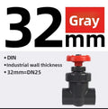 Flowcolour 20/25/32/40mm Hi-quality UPVC Gate Valve Precision Flow Control PVC Sluice Valve Garden Irrigation Aquarium PVC Valve Oasis Select grey 32mm
