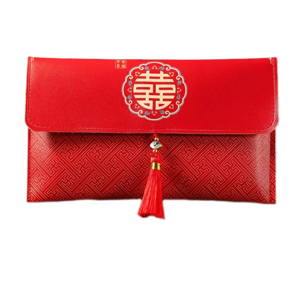 Chinese New Year Red Envelope Hongbao | PU Leather & Cloth