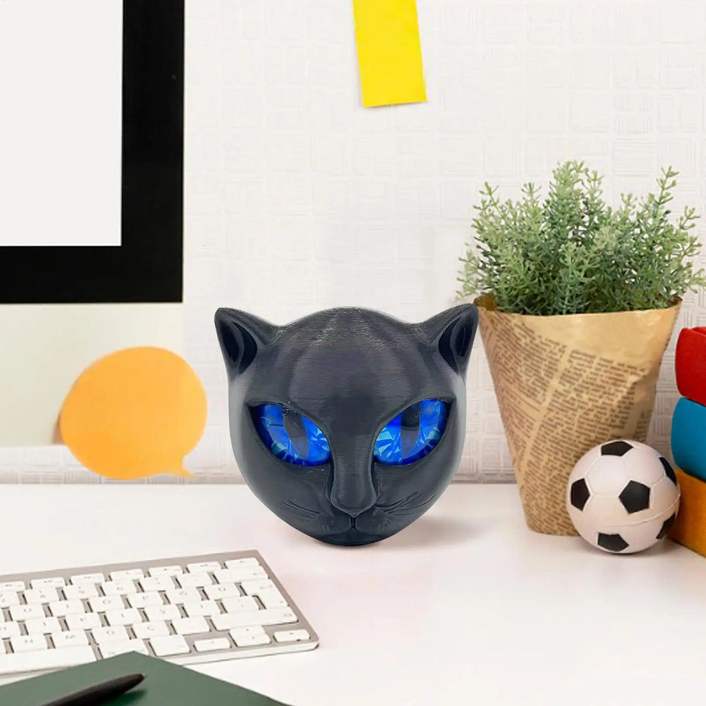 Cat Statues Home Decor Small Cat Figurines Cute Kitten Animal Ornament Souvenir for Bookshelf Bedside Table Halloween Friend Oasis Select