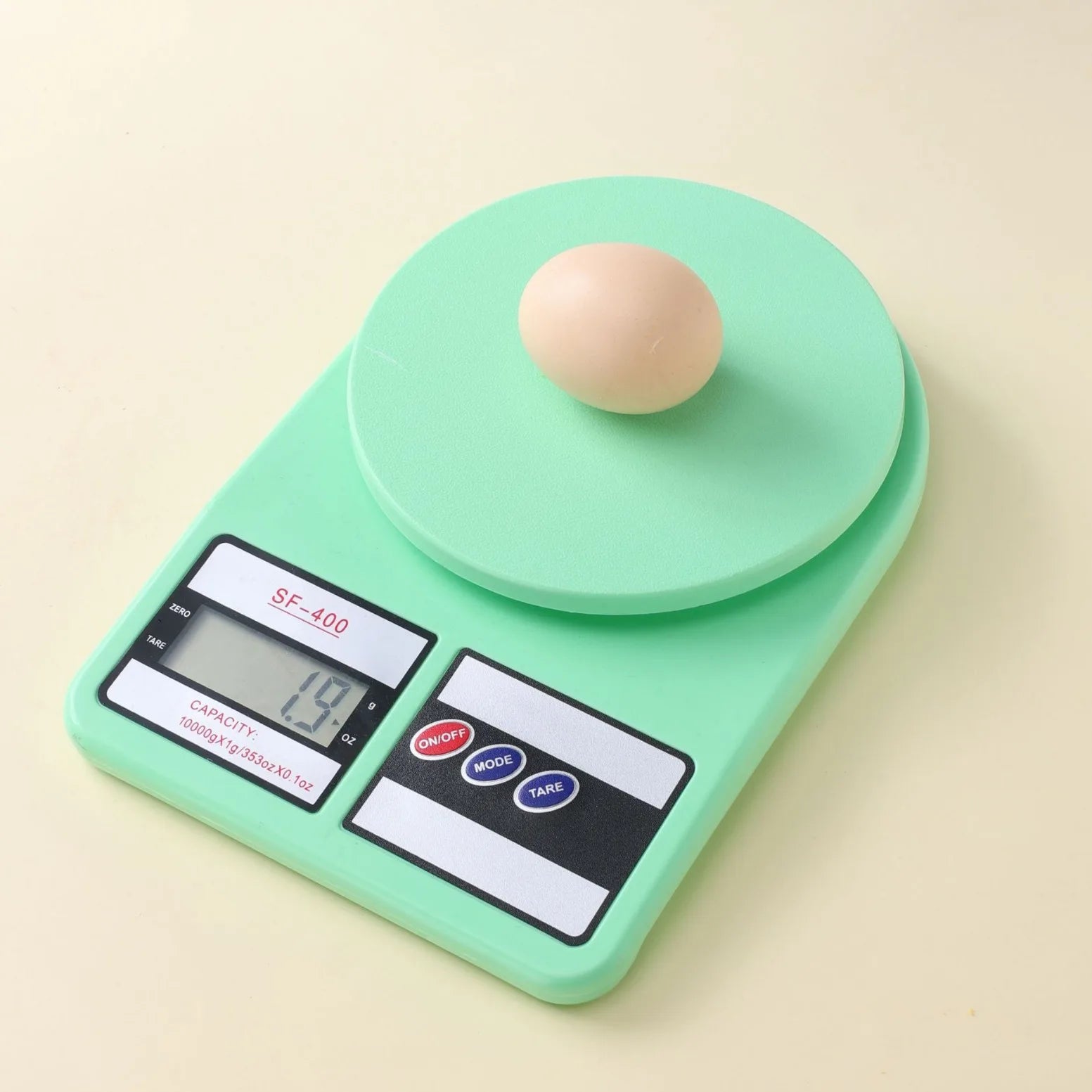 10kg Digital Kitchen Scale in Vibrant Colors - Precision Gram Measurement for Home Baking, Compact Food Scale Oasis Select