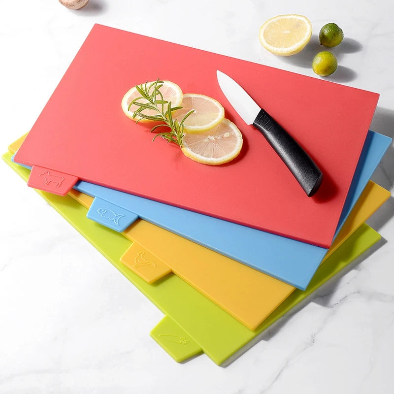 1Set Flexible Plastic Cutting Board Mats Non-Slip Cutting Mat Thin Kitchen Cutting Mat Set +Food Icons Oasis Select