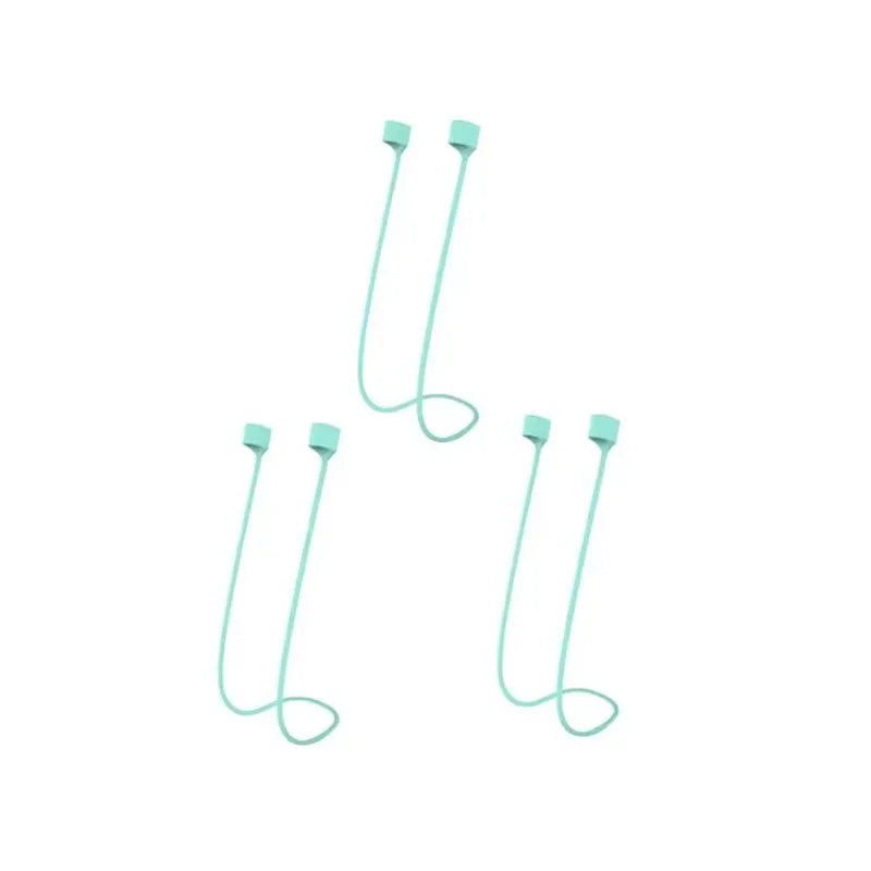 1-5pcs for AirPods Magnetic Silicone Anti-lost Neck Strap Wireless Earphone String Rope Headphone Cord Earphone Accessories Oasis Select 3pcs Sky blue No Magnetic