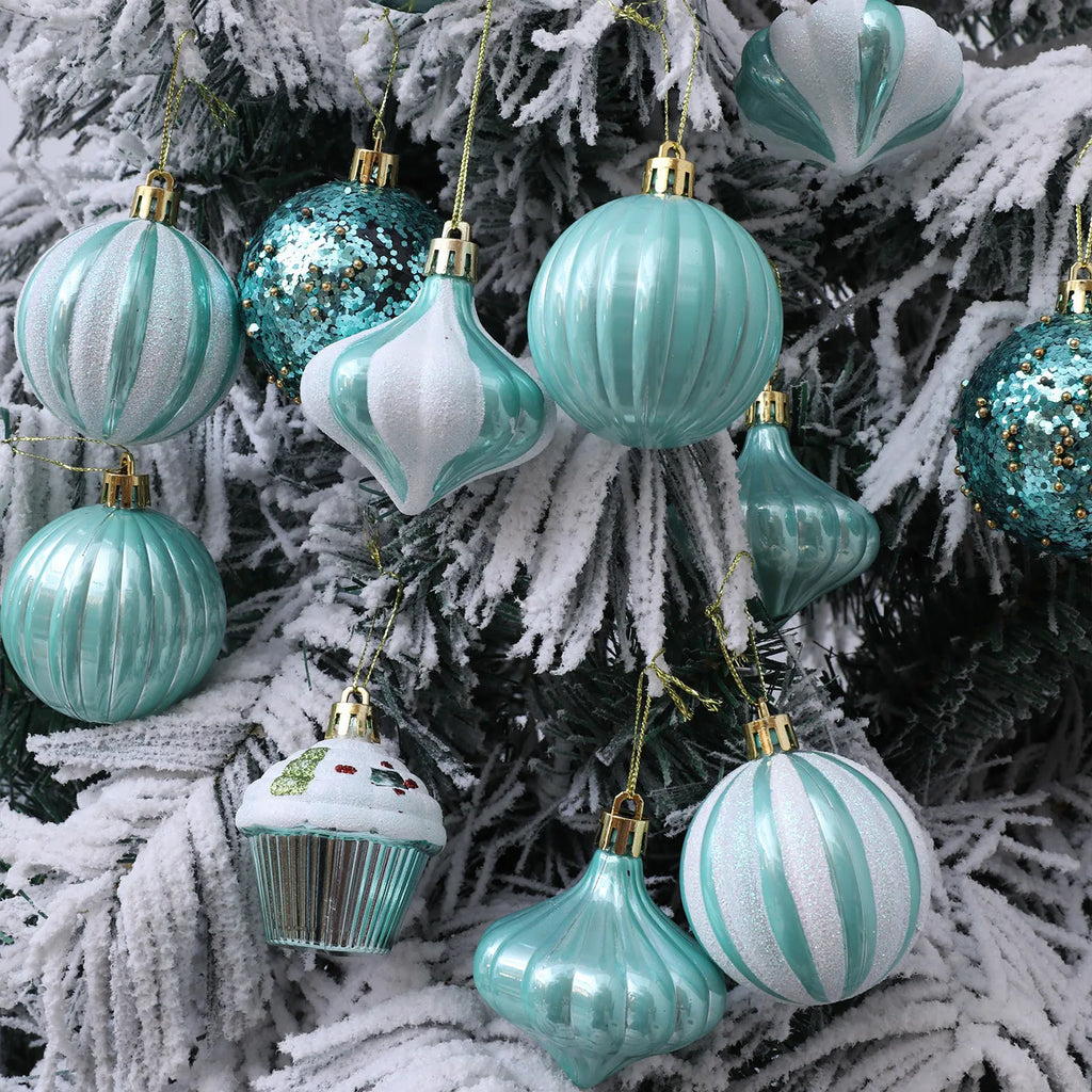 12 Pcs 2.4 Inch Christmas Ball Ornaments for Tree,Red and Green Glittering Hanging Bulbs Pendants for Christmas Tree Decorations Oasis Select