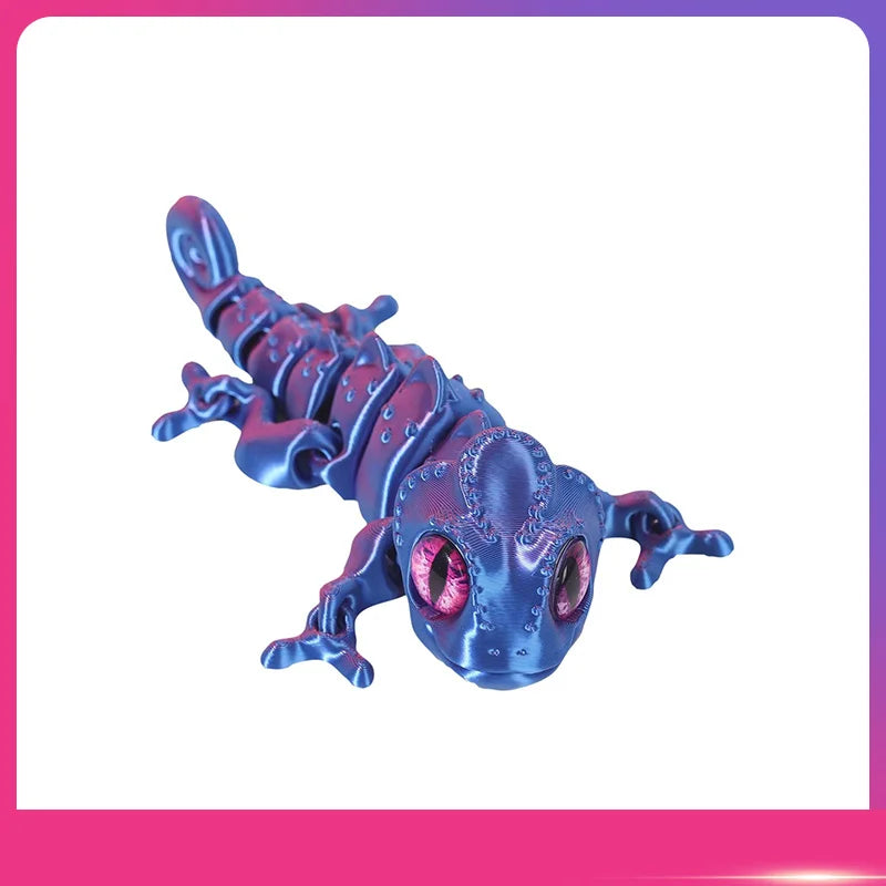 3D Printed Chameleon Figure – Movable Joints & Realistic Eyes Articulated Animal Figure Oasis Select Dark Purple One Size