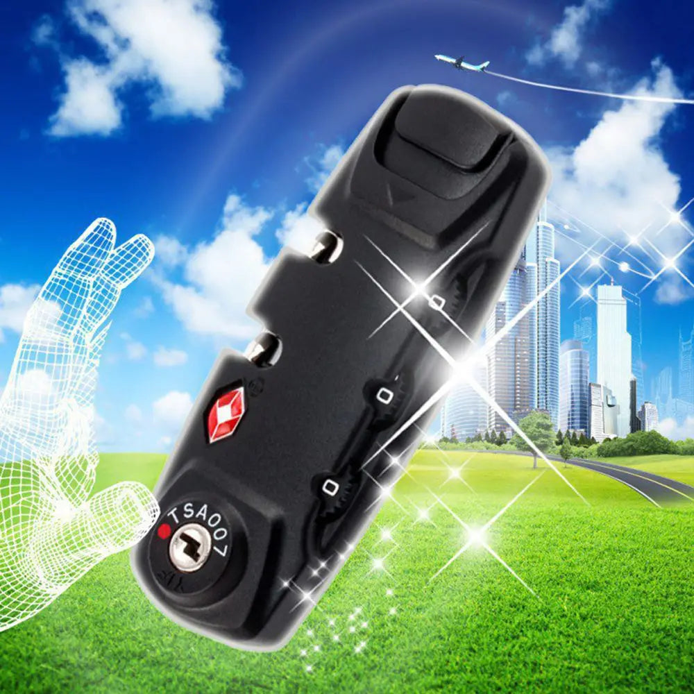 TSA 3 Digit Password Lock Suitcase Luggage Coded Lock Steel Wire Security Lock Cupboard Cabinet Locker Padlock Travel Bag Lock Oasis Select