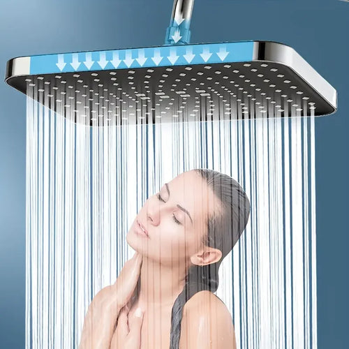 12" Square Rainfall Shower Head | 360° Adjustable Water Saving Rainfall Shower Head Oasis Select