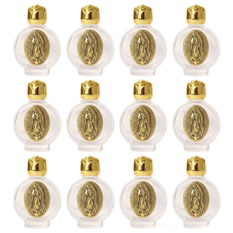12pcs 0.5 Floz Essential Oil Bottles for Fragrance Supplement Liquid， Portable Holy Water Bottles for Church Decor Prayer Gift Oasis Select Gold