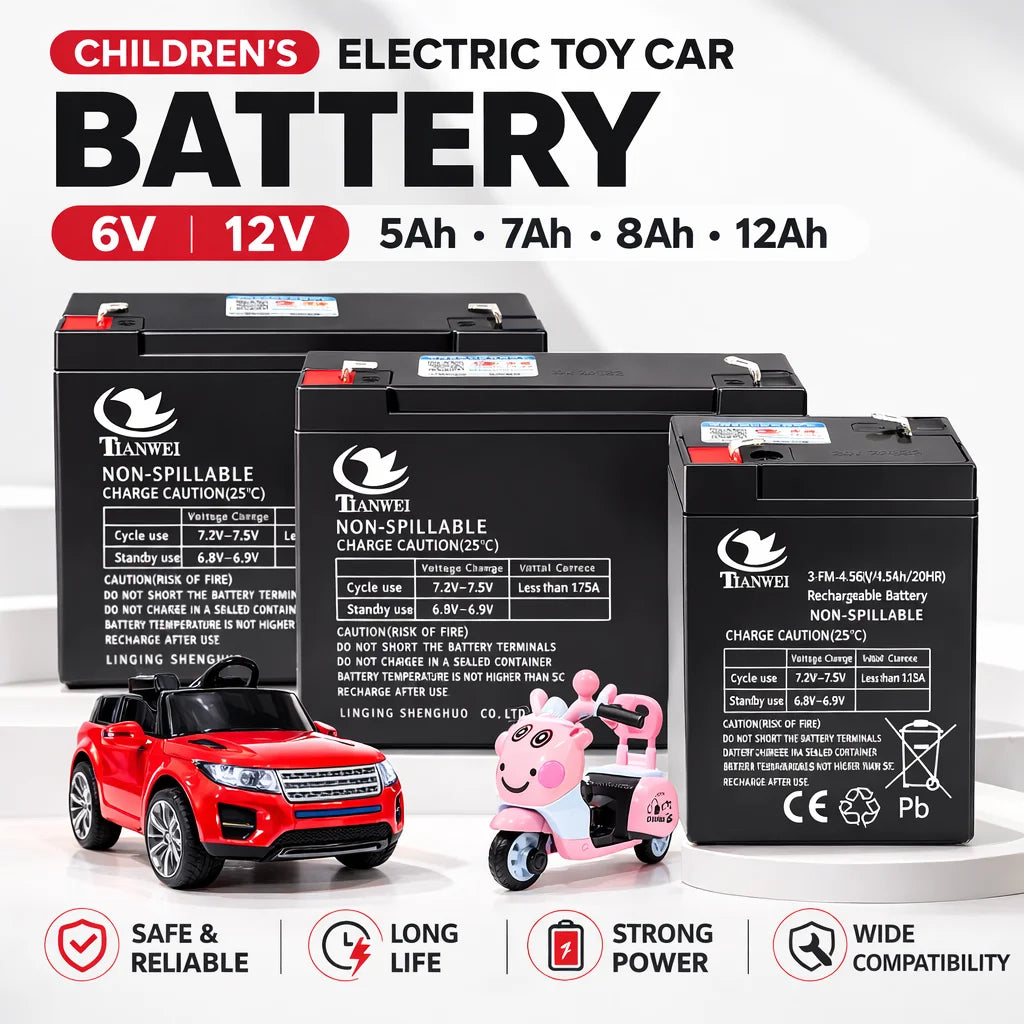 Hot 6V-12V Rechargeable Battery For Children's Electric Vehicles Toy Cars Motorcycles Baby Strollers Battery 5Ah 7Ah 8Ah 12Ah Oasis Select