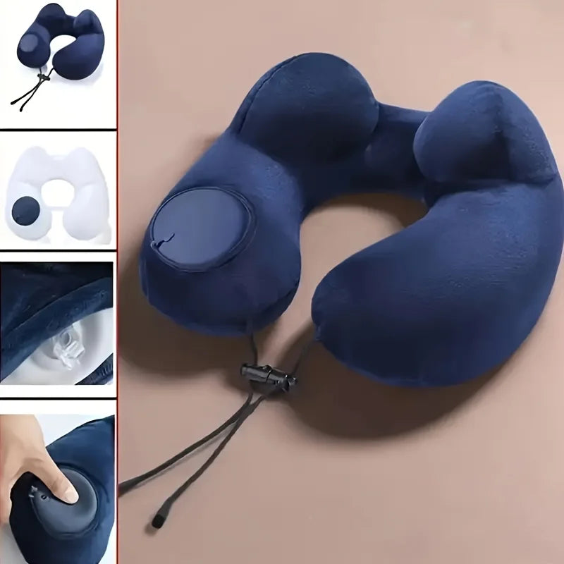 Inflatable travel pillow, portable airplane U-shaped neck pillow, compressible nap cervical pillow,Christmas,Thanksgiving gift Oasis Select
