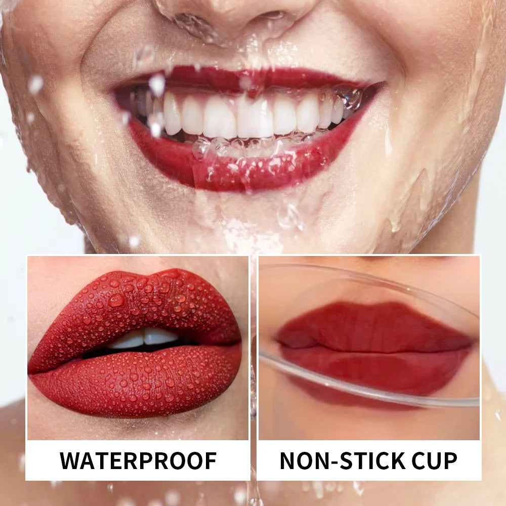 Lakerain 2 IN 1 Lip & Cheek Cream Waterproof Non-stick Cup Lipstick Highly Pigmented Creamy Formula Matte Finish Lip Base Makeup Oasis Select