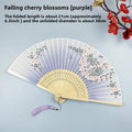 6-inch Portable Folding Fan Chinese-style Peony Flower Fan Summer Folding Craft Fan Oasis Select 16