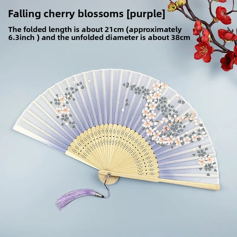6-inch Portable Folding Fan Chinese-style Peony Flower Fan Summer Folding Craft Fan Oasis Select 16