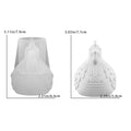 Hen Candle Jar Silicone Mold DIY Handmade 3D Chick-Shaped Flowerpot Storage Box Easter Base Plaster Concrete Mold Home Decor Oasis Select White Molds