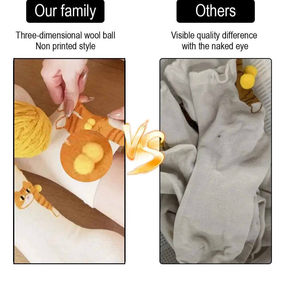 2025new Gift for cat lovers: cartoon cat ladies cotton socks breathable and comfortable socks for all seasons Oasis Select